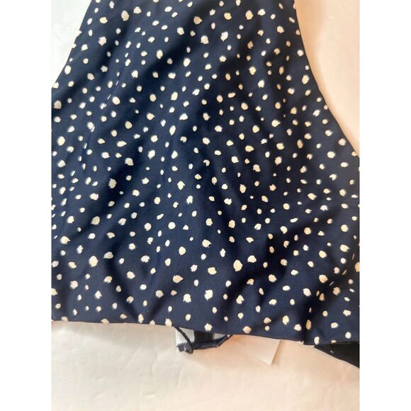 NWT J.Crew Bikini Bottoms Womens Navy Blue Polka‎ Dot High Legs Curved Size XXS - Picture 5 of 8